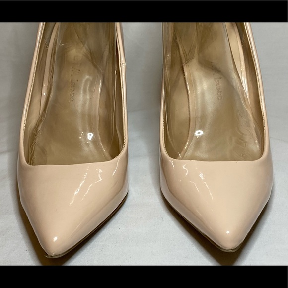 Wild Diva Lounge Nude Patent Pump Heel Ankle Strap - Picture 3 of 4